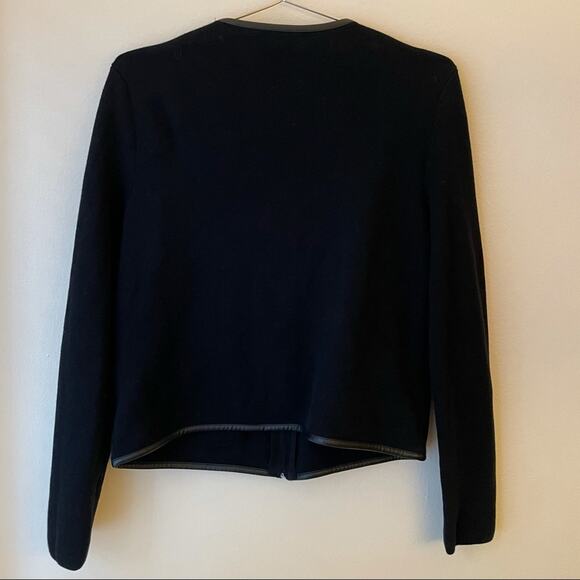 NWOT Lauren Ralph Lauren Faux Leather Trim Jacket Women's M - Picture 2 of 4